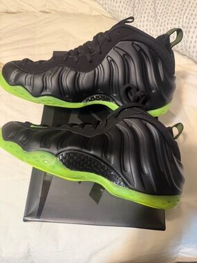 Nike Foamposite Sneakers in Black/Green